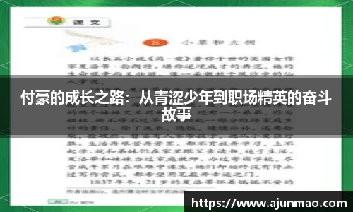 付豪的成长之路：从青涩少年到职场精英的奋斗故事