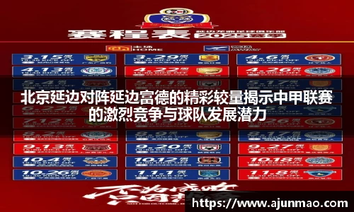 北京延边对阵延边富德的精彩较量揭示中甲联赛的激烈竞争与球队发展潜力